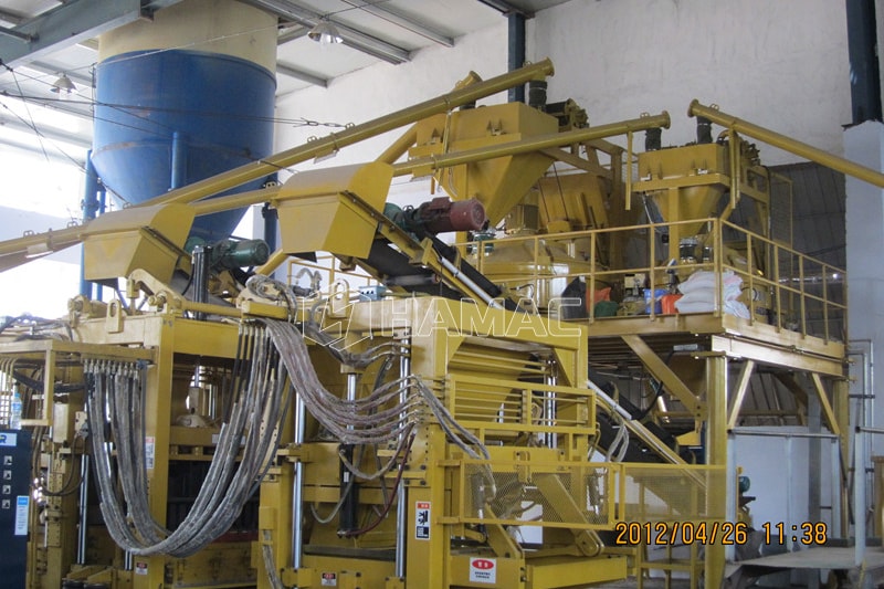 La bétonnière planétaire MP750 travaille au Qatar