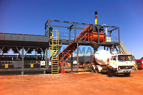 Centrale à béton mobile YHZS75 en Guinée