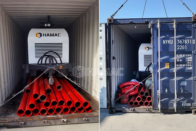 La pompe à béton pour remorque diesel DHBT50 a été expédiée à Tejutla Chalatenango